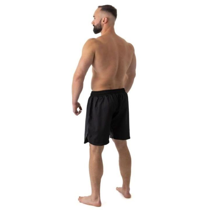 MMA treniruočių šortai su elastingu įsiuvu DBX Bushido, juodi