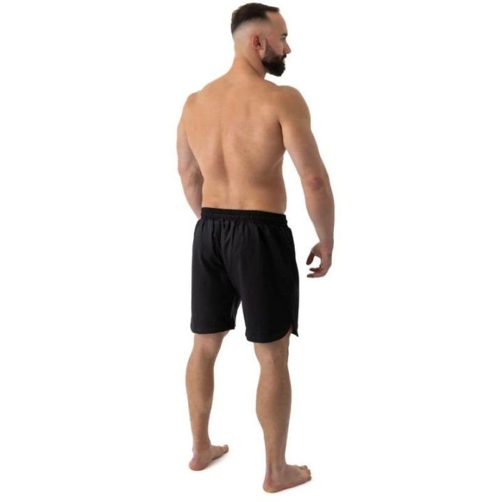 MMA treniruočių šortai su elastingu įsiuvu DBX Bushido, juodi