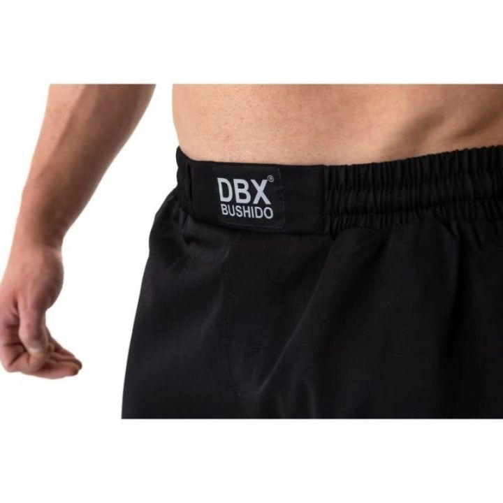 MMA treniruočių šortai su elastingu įsiuvu DBX Bushido, juodi