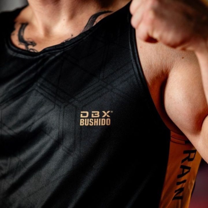 Bokso marškinėliai be rankovių DBX Bushido, aukso