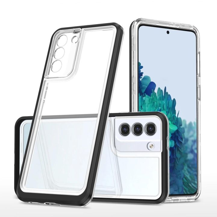 Skaidrus 3in1 dėklas Samsung Galaxy S23+ silikoninis dangtelis su rėmeliu juodas