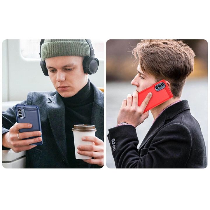 dėklas skirtas Motorola Moto G62 5G, lankstus silikoninis anglinis dėklas, juodos spalvos