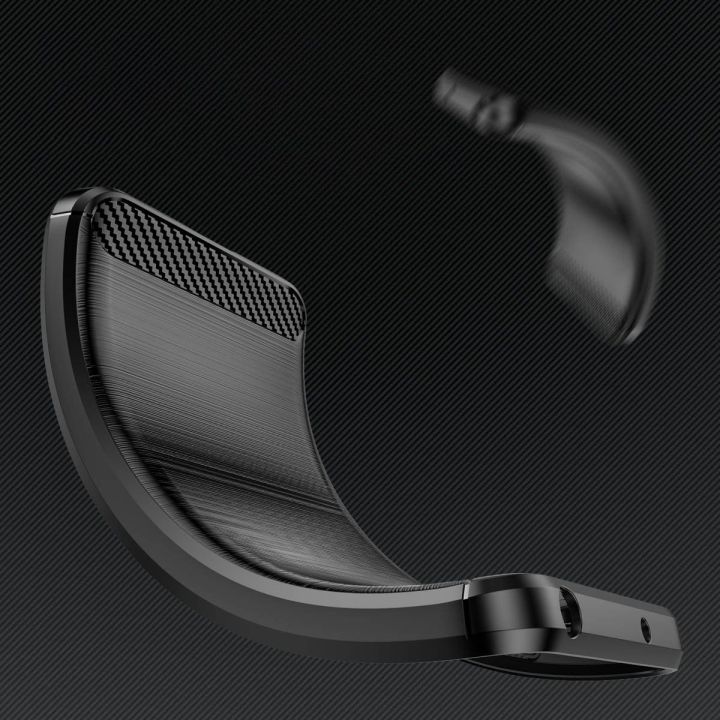 dėklas Realme 10 Pro+ lanksčiam silikoniniam anglies dėklui, juodos spalvos