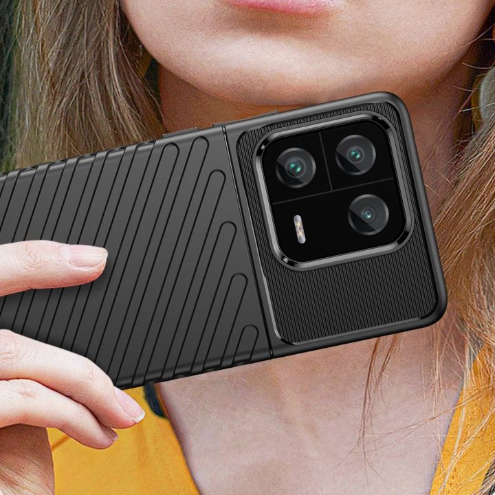 Thunder Case dėklas Xiaomi 13 Pro silikoninis šarvuotas dėklas, juodas