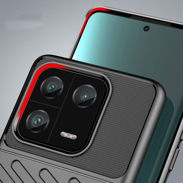 Thunder Case dėklas Xiaomi 13 Pro silikoninis šarvuotas dėklas, juodas