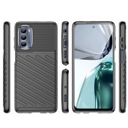Thunder Case for Motorola Moto G62 5G silikoninis šarvuotas dėklas juodos spalvos