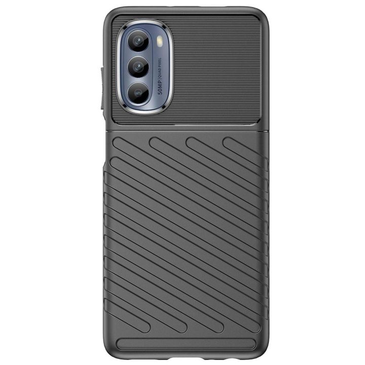 Thunder Case for Motorola Moto G62 5G silikoninis šarvuotas dėklas juodos spalvos