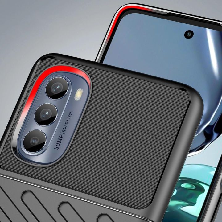 Thunder Case for Motorola Moto G62 5G silikoninis šarvuotas dėklas juodos spalvos