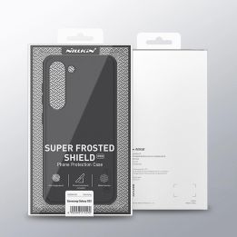 Nillkin Super Frosted Shield Pro dėklas Samsung Galaxy S23+ šarvuotas dangtelis + telefono stovas raudonas