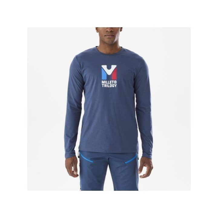 Vyriški marškinėliai Millet Chamonix Tri, tamsiai mėlyni