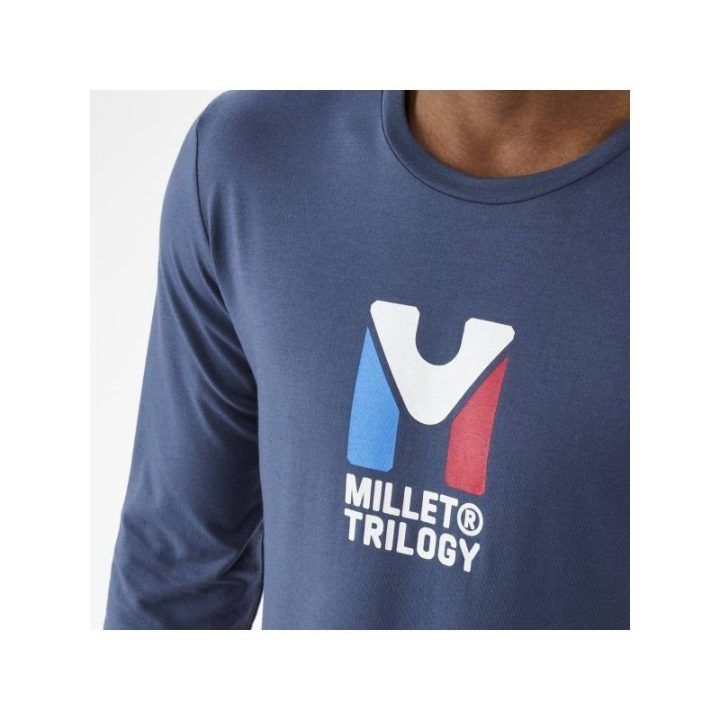 Vyriški marškinėliai Millet Chamonix Tri, tamsiai mėlyni