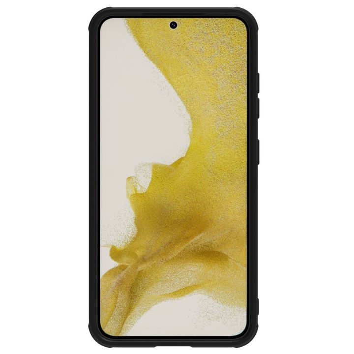 Nillkin CamShield Leather S Case Samsung Galaxy S23+ dėklas su kameros dangteliu juodas