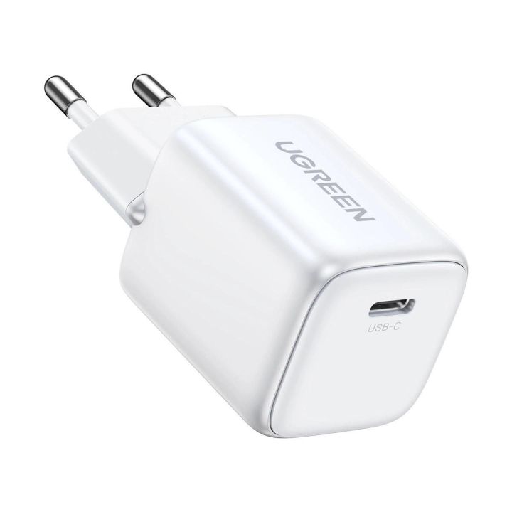 GaN 20W USB-C įkroviklis Nexode mini CD318 - baltas