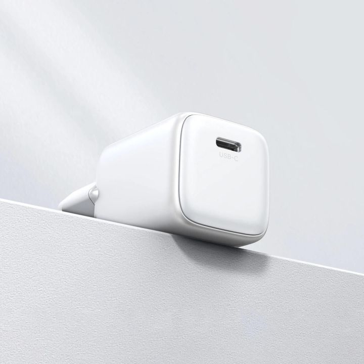 GaN 20W USB-C įkroviklis Nexode mini CD318 - baltas
