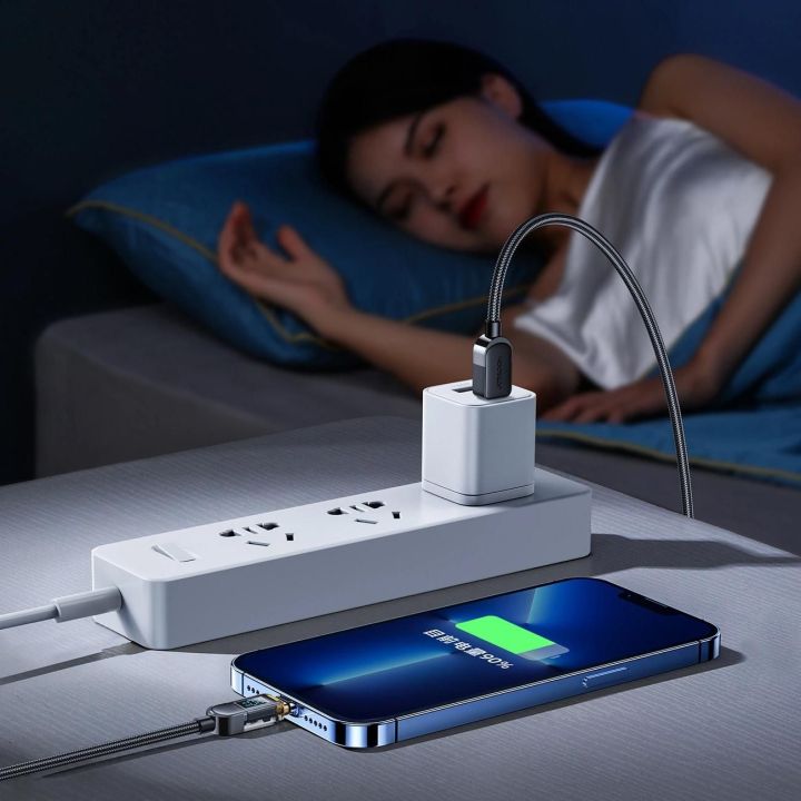USB C - Lightning 20 W kabelis su įkrovimo galios ekranu 1,2 m juodas (S-CL020A4)