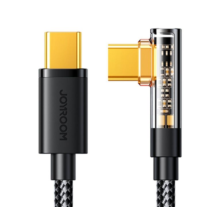 USB C kampinis kabelis - USB C greitam įkrovimui ir duomenų perdavimui, 100 W, 1,2 m, juodas (S-CC100A6)