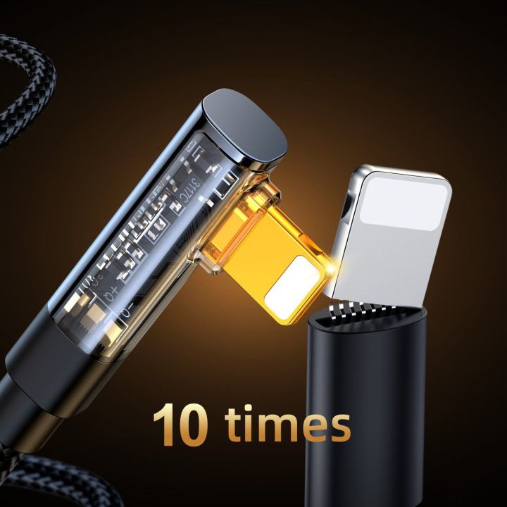 kampinis Lightning - USB C kabelis greitam įkrovimui ir duomenų perdavimui 20 W 1,2 m juodas (S-CL020A6)