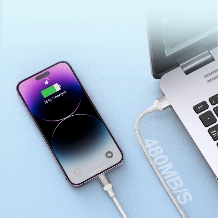 USB kabelis - Lightning 2.4A A10 Series 1,2 m ilgio baltas (S-UL012A10)