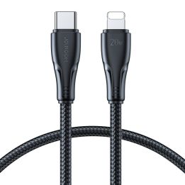 USB C - Lightning 20 W Surpass serijos kabelis greitam įkrovimui ir duomenų perdavimui 1,2 m juodas (S-CL020A11)