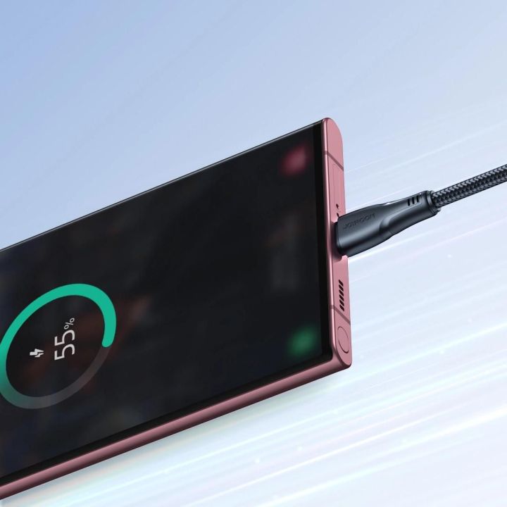 USB - USB C 3A Surpass serijos kabelis greitam įkrovimui ir duomenų perdavimui 1,2 m juodas (S-UC027A11)