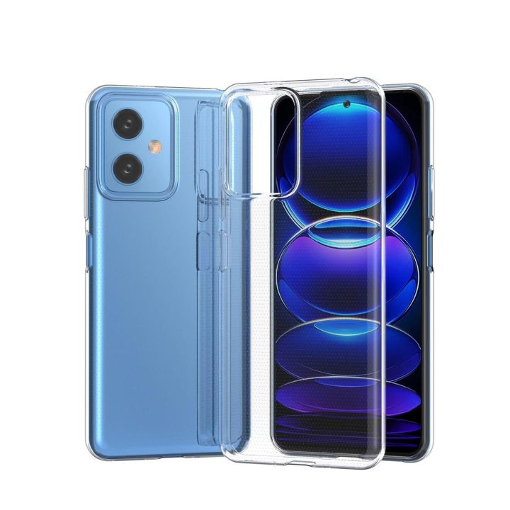 Itin skaidrus 0,5 mm korpusas Xiaomi Poco X5 5G / Redmi Note 12 5G plonas korpusas skaidrus