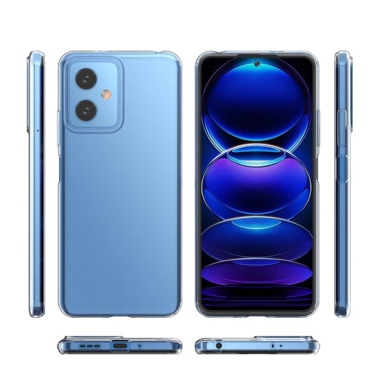 Itin skaidrus 0,5 mm korpusas Xiaomi Poco X5 5G / Redmi Note 12 5G plonas korpusas skaidrus