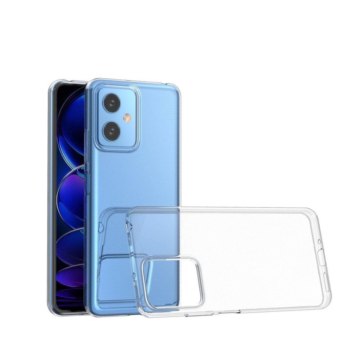 Itin skaidrus 0,5 mm korpusas Xiaomi Poco X5 5G / Redmi Note 12 5G plonas korpusas skaidrus