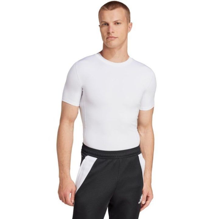 Vyriški kompresiniai marškinėliai adidas Techfit, balti