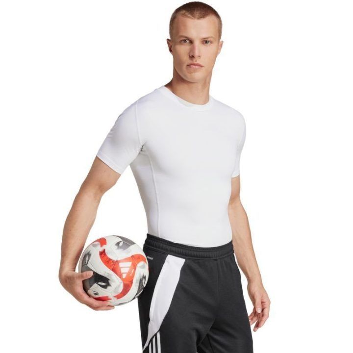 Vyriški kompresiniai marškinėliai adidas Techfit, balti