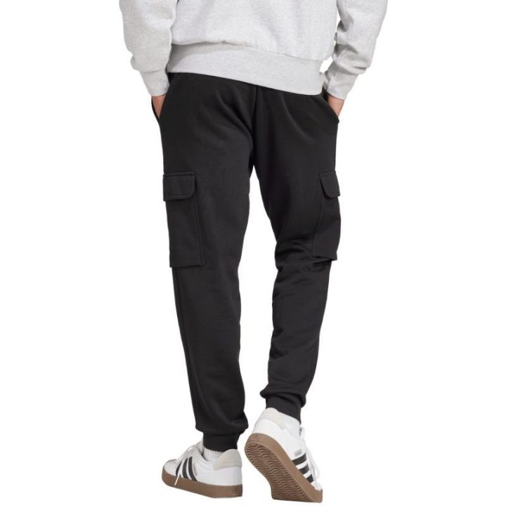 Vyriškos medvilninės kargo kelnės adidas Essentials Feelcozy, juodos