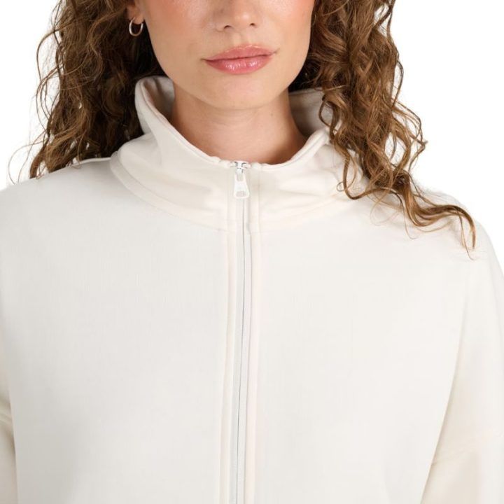 Moteriškas medvilninis džemperis su stačia apykakle 4F