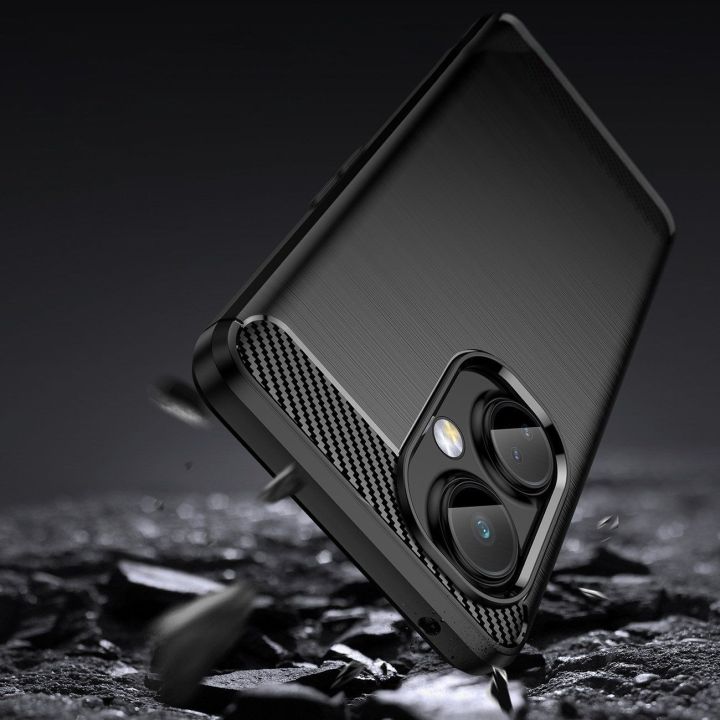 Anglies korpusas OnePlus Nord CE 3 korpusas lankstus silikono anglies korpusas juodas