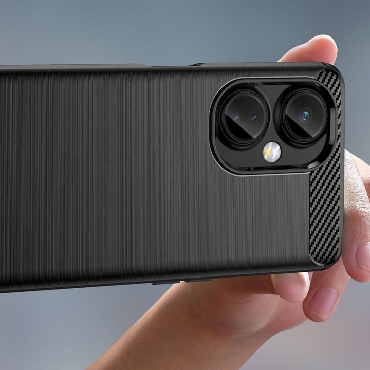 Anglies korpusas OnePlus Nord CE 3 korpusas lankstus silikono anglies korpusas juodas