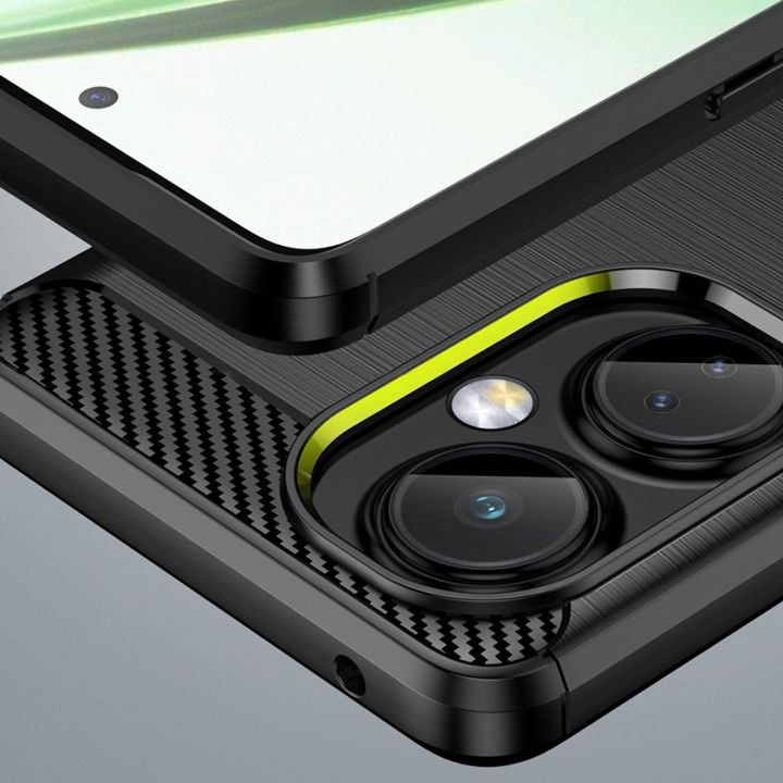 Anglies korpusas OnePlus Nord CE 3 korpusas lankstus silikono anglies korpusas juodas