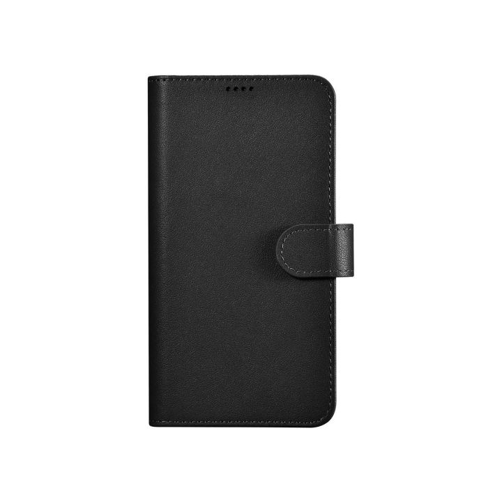 ICarer Piniginės dėklas Samsung Galaxy S23+ odinis piniginės dėklas juodas