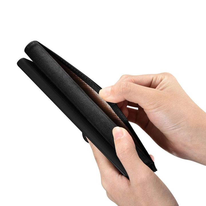 ICarer Piniginės dėklas Samsung Galaxy S23+ odinis piniginės dėklas juodas