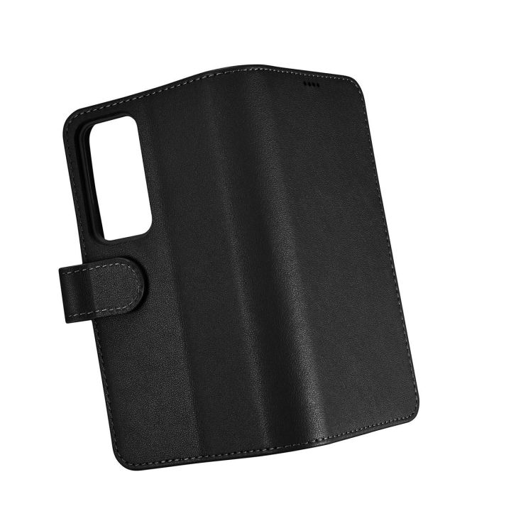 ICarer Piniginės dėklas Samsung Galaxy S23+ odinis piniginės dėklas juodas