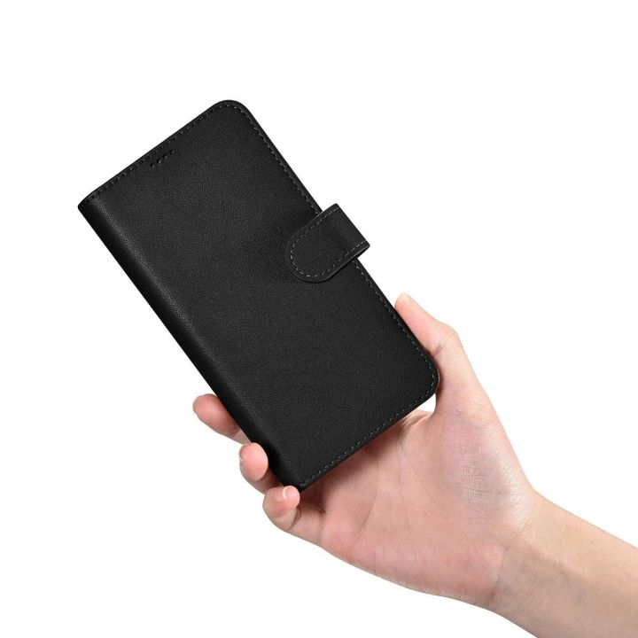 ICarer Piniginės dėklas Samsung Galaxy S23+ odinis piniginės dėklas juodas