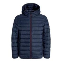 Vyriška pašiltinta striukė su gobtuvu Jack&Jones, tamsiai mėlyna