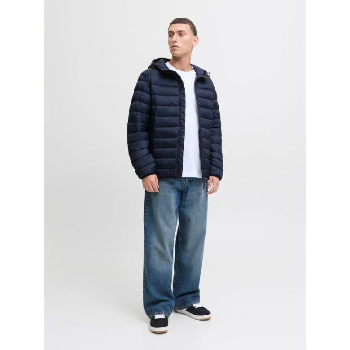 Vyriška pašiltinta striukė su gobtuvu Jack&Jones, tamsiai mėlyna