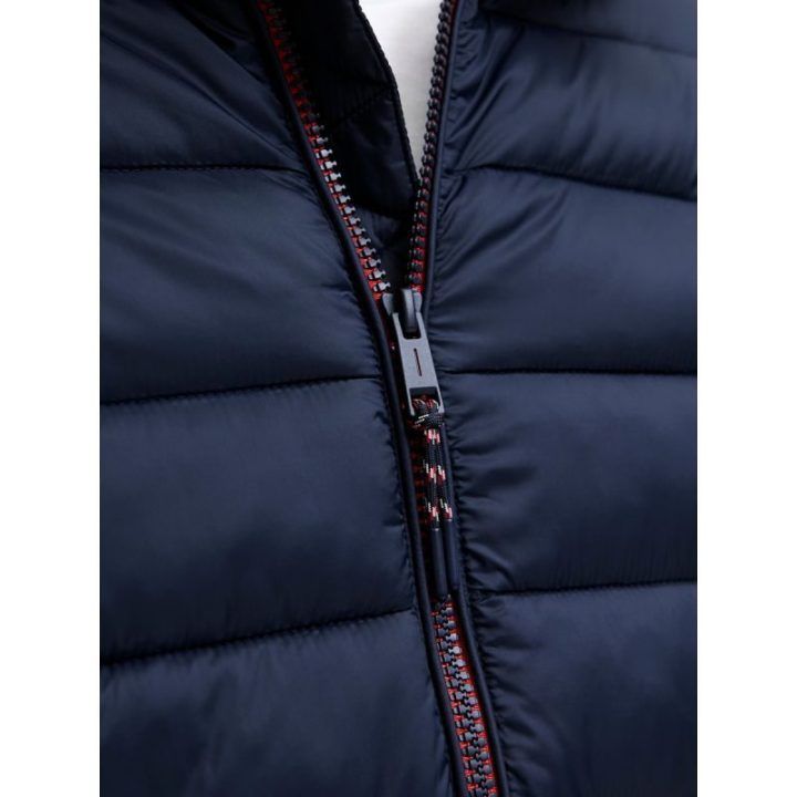 Vyriška pašiltinta striukė su gobtuvu Jack&Jones, tamsiai mėlyna