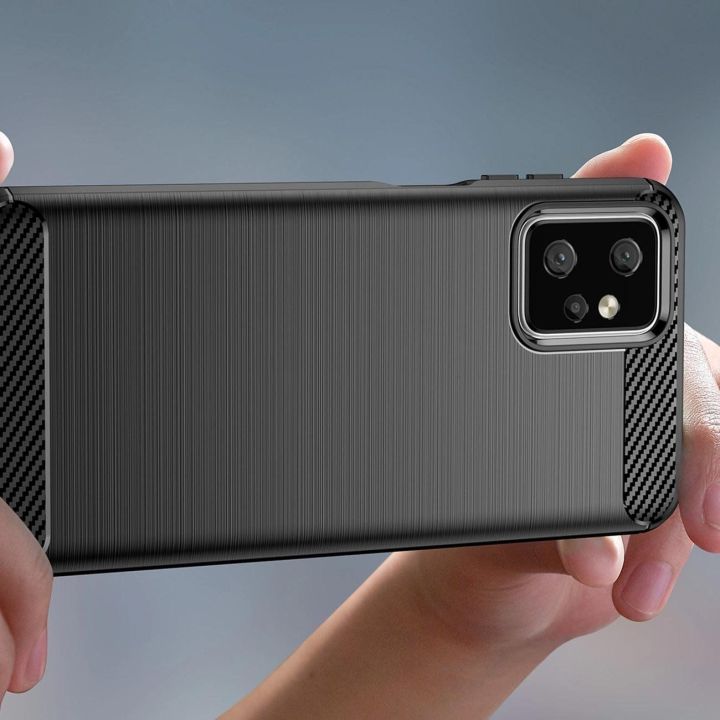 dėklas Motorola Moto G Power 2023 lankstus silikoninis anglinis dėklas, juodos spalvos