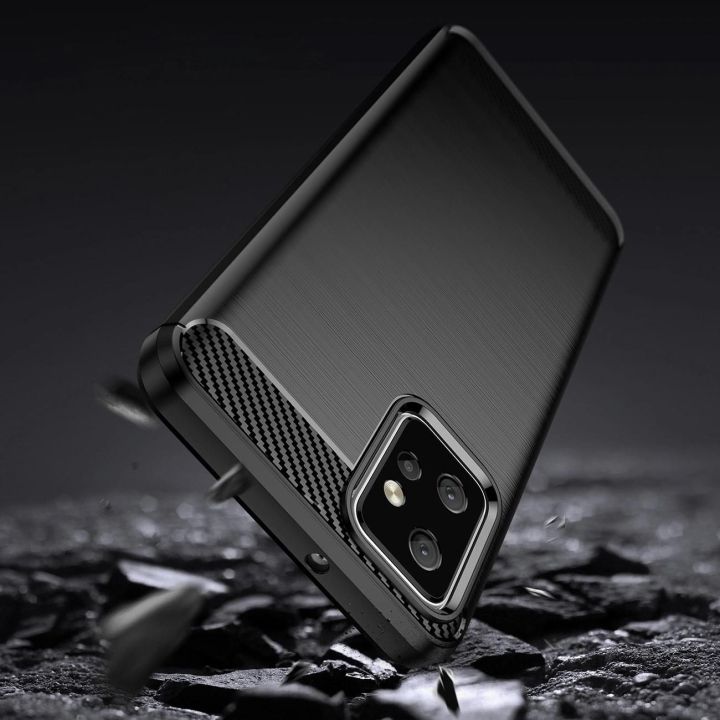 dėklas Motorola Moto G Power 2023 lankstus silikoninis anglinis dėklas, juodos spalvos