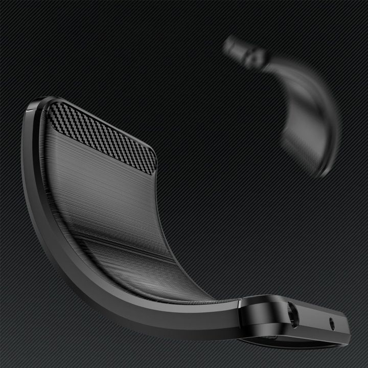 dėklas Infinix Hot 12 Pro lankstus silikoninis anglinis dėklas, juodos spalvos