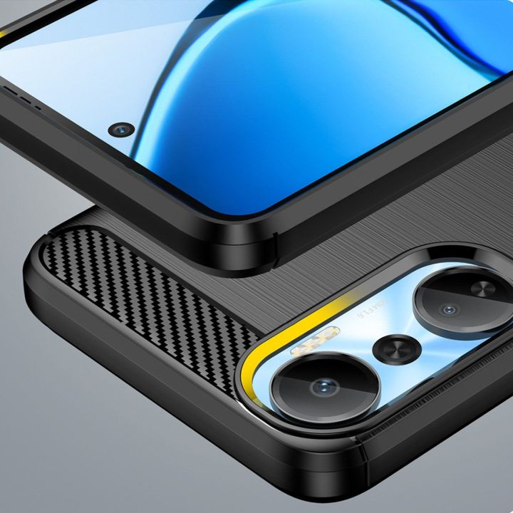 dėklas Infinix Hot 20 , skirtas Infinix Hot 20 , lankstus silikoninis anglinis dėklas, juodos spalvos