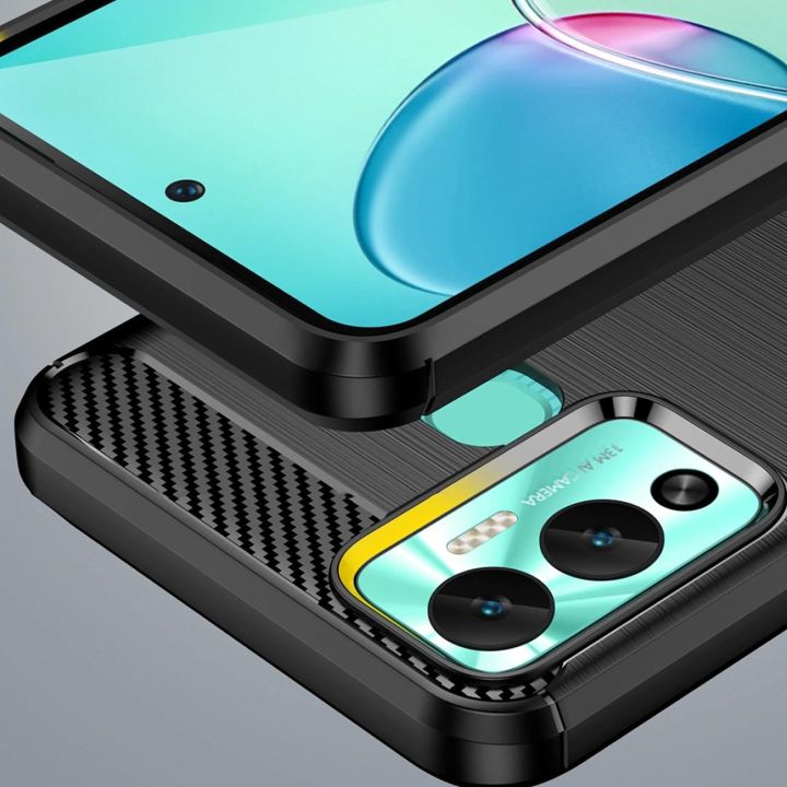 dėklas Infinix Hot 12 Play NFC / Hot 12 Play lankstus silikoninis anglinis dėklas juodos spalvos