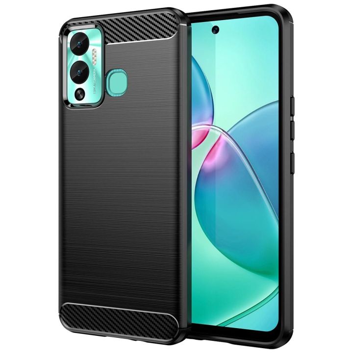 dėklas Infinix Hot 12 Play NFC / Hot 12 Play lankstus silikoninis anglinis dėklas juodos spalvos