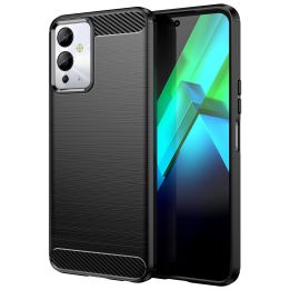 dėklas Infinix Note 12i lankstus silikoninis anglinis dėklas, juodos spalvos