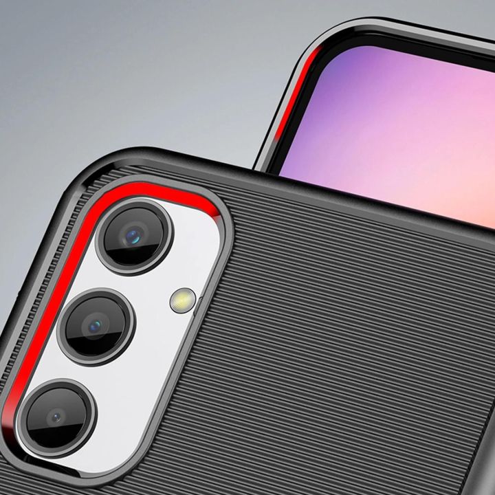 Thunder Case dėklas Samsung Galaxy A24 4G silikoninis šarvuotas dėklas, juodas