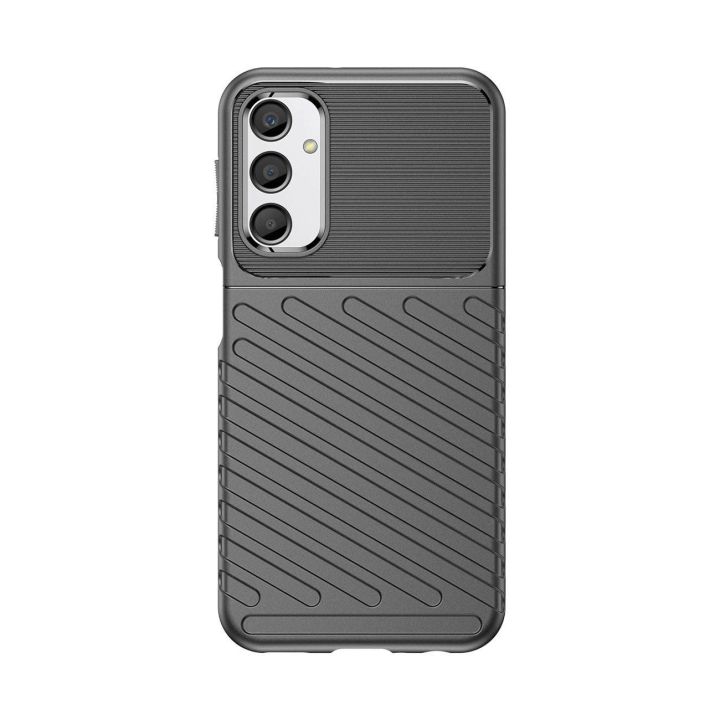 Thunder Case dėklas Samsung Galaxy A24 4G silikoninis šarvuotas dėklas, juodas